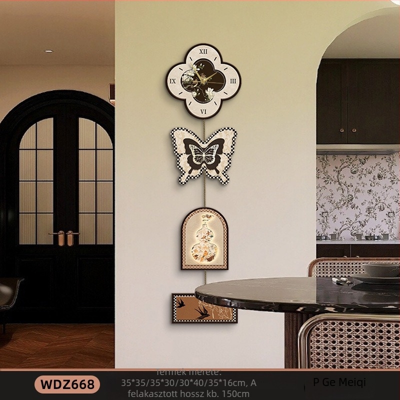 Fali dekorációs kép készlet – négy keret nélküli panel, inkjet nyomtatás kristályfilm alapra, kristály porcelán festmény stílus, retro nosztalgikus dizájn, nappali, hálószoba vagy étterem számára