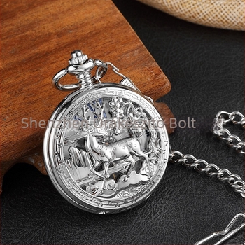 Mechanikus zsebóra áttört motívummal, nyitható fedél, vintage stílus, 46 mm-es számlap, 618-as mozgás, tokozás ötvözet