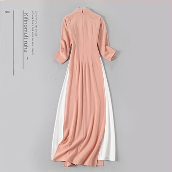 Kínai stílusú tea-dress retro Zen esztétikával, továbbfejlesztett dizájn, tündérsziluett, vastag verzió (anyag: pamut-keverék; fő anyag: poliészter; gallér nélkül; színpadi viselet; 2023 tavasz)