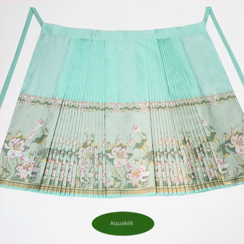 Hanfu sál és Horse-Face szoknya szett, vintage kínai stílus, Acetát rost 30–50% és Spandex 50–70%, arany szövés, nyár 2023