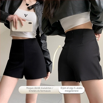 Női bélelt fleece rövidnadrág, magas derekú, római szövet keverék (viszkoza 50–70%, poliészter 30–50%), őszi 2025