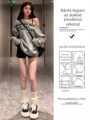 Női magas derekú, elasztikus rövidnadrág fleece bélésével, őszi-téli 2025 (Anyag: Spandex; Derék: Magas; Hossz: Rövidnadrág; Bélés: fleece; Elasztikusság: Magas)