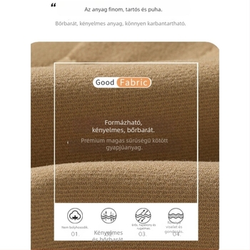 Kényelmes bakancs-stílusú nadrág magas derekú és háromnegyedes hosszúságú, poliészter