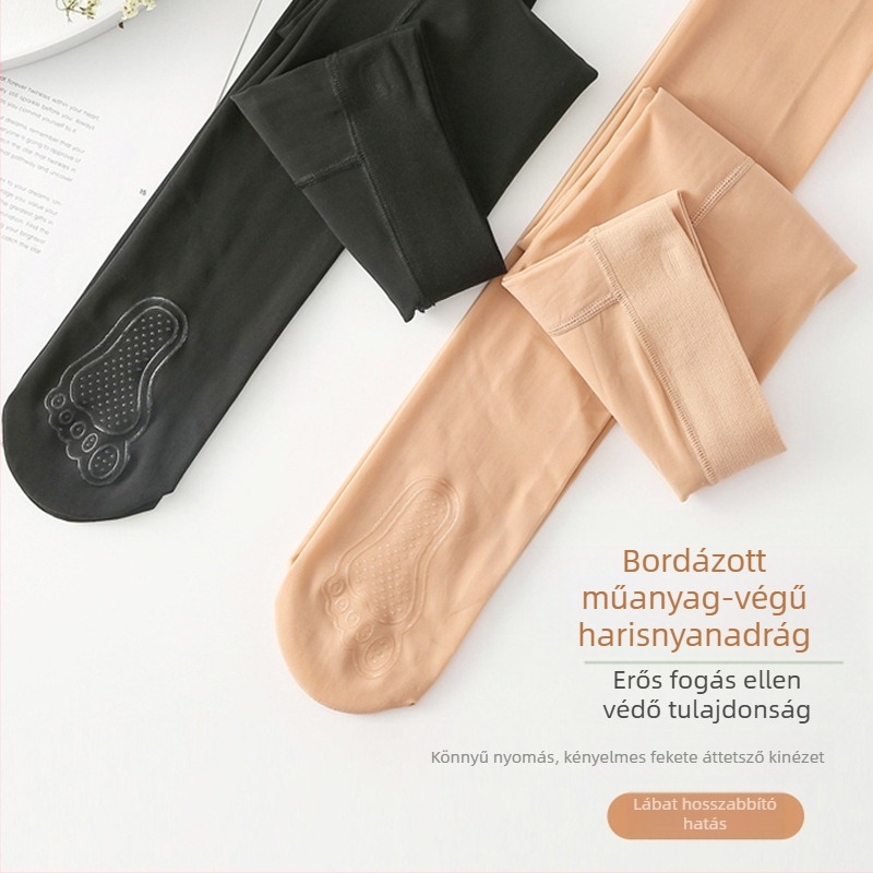 Formázó harisnya enyhe kompresszióval, vékony nylon velúr befejezéssel (80–90%), szexi stílus