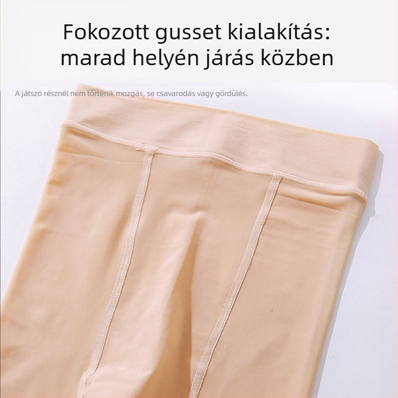 Formázó harisnya enyhe kompresszióval, vékony nylon velúr befejezéssel (80–90%), szexi stílus