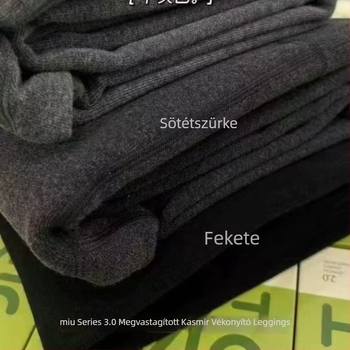 9811 Pamut harisnyanadrág fleece béléssel, karcsúsító, függőleges csíkokkal