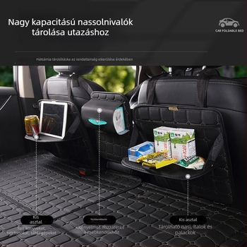 Hátsó ülésre tervezett autómatrac — összecsukható utazóágy, PVC anyag, Maximális teher 800, Súly 6, Modell 001, Alkalmas sedan/SUV járművekhez