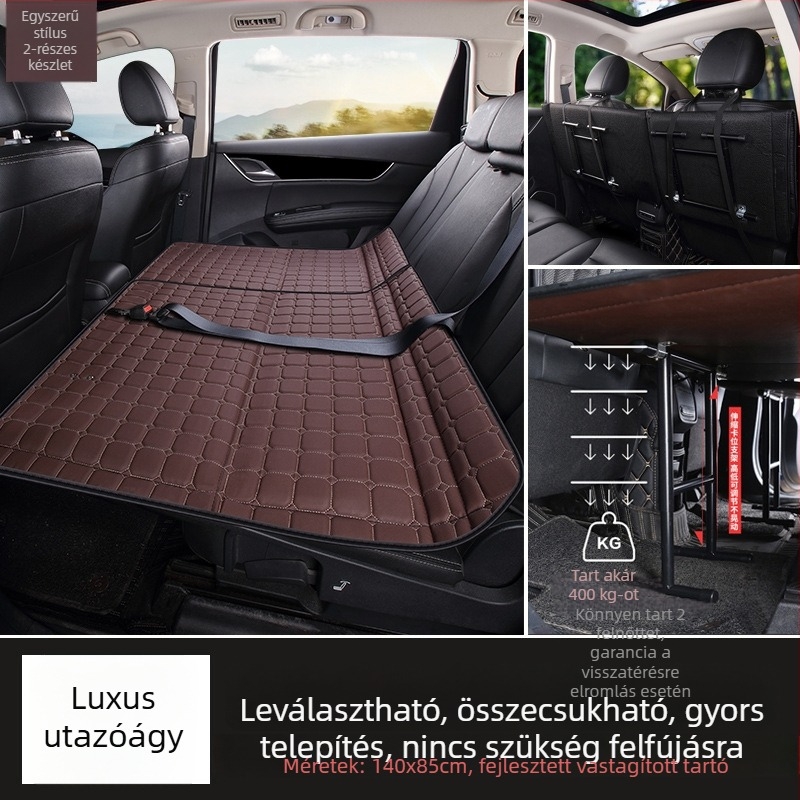 Hátsó ülésre tervezett autómatrac — összecsukható utazóágy, PVC anyag, Maximális teher 800, Súly 6, Modell 001, Alkalmas sedan/SUV járművekhez