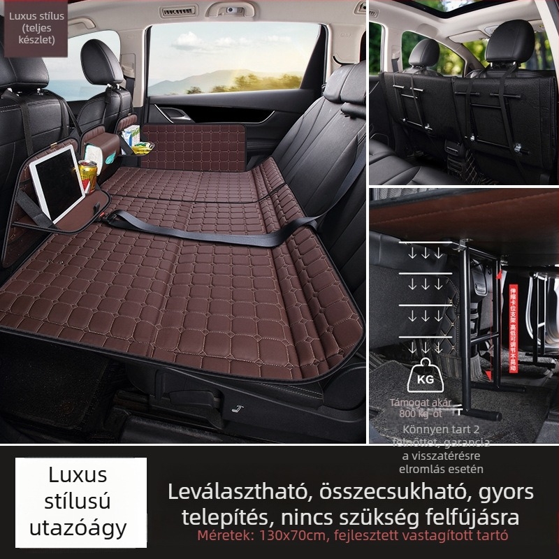 Hátsó ülésre tervezett autómatrac — összecsukható utazóágy, PVC anyag, Maximális teher 800, Súly 6, Modell 001, Alkalmas sedan/SUV járművekhez