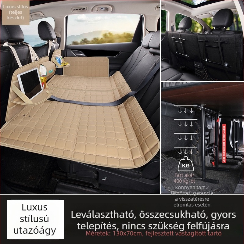 Hátsó ülésre tervezett autómatrac — összecsukható utazóágy, PVC anyag, Maximális teher 800, Súly 6, Modell 001, Alkalmas sedan/SUV járművekhez
