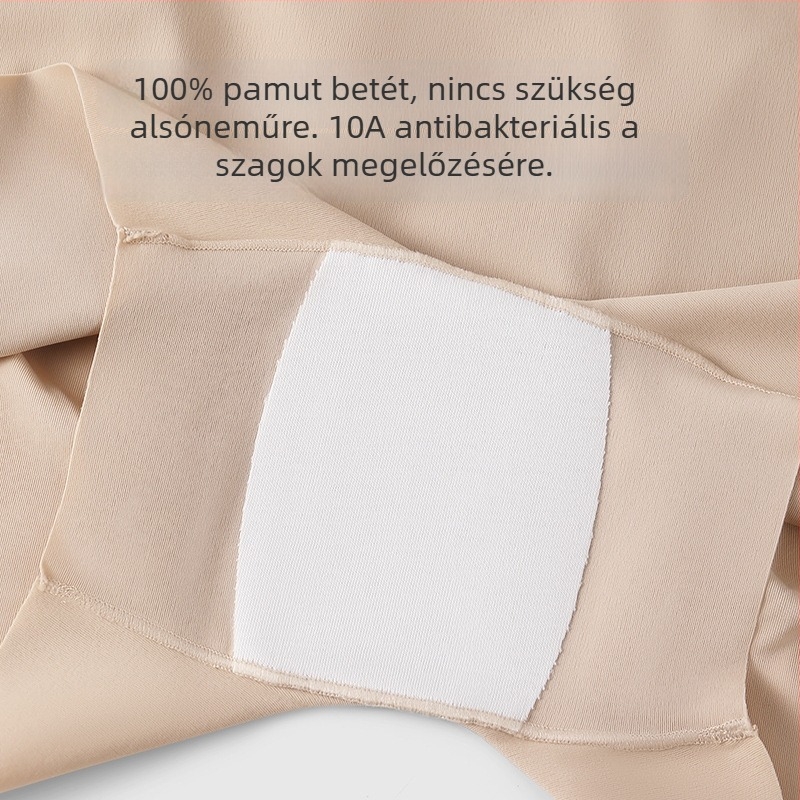 Női seamless boxer briefs, láthatatlan védelem az expozíció ellen, magas derék, pamut gussett-tel a szeméremtájban, nagy méret
