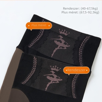 Nylon harisnya magas derekú formázó és fenékemelő hatással, közepes vastagságú, lábbal