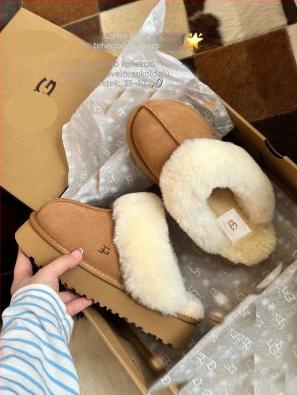 Női slip-on csizma szőrme bélésével, vastag habos talppal, kerek orr, alacsony szár, téli viselet
