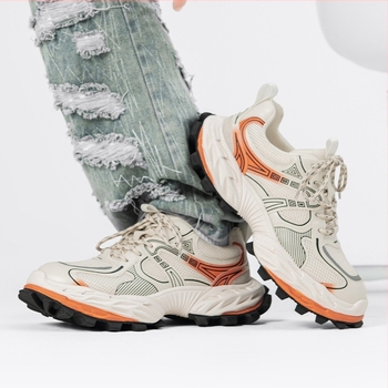 Sportos stílusú mesh cipő, légáteresztő, kötős, alacsony szárú, vastag talp 3-5 cm