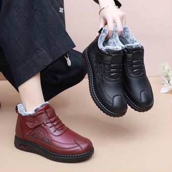 Női téli textil cipő plüss bélés, felső rész Super fiber, PU talp, Velcro zárás