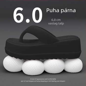 Női EVA papucs 4 cm platformával, csúszásmentes, halcsont mintázatú orr rész, casual stílus, termékkód 2310
