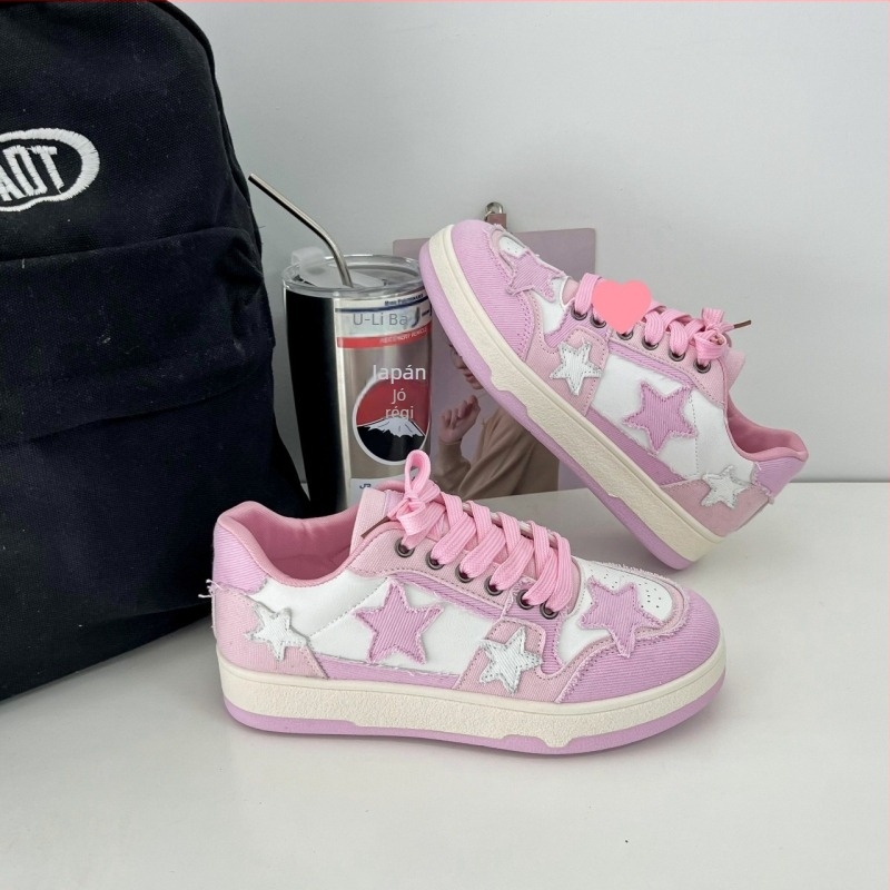 Női skateboardcipő – vászon felsőrész, gumitalp, color block mintázat, lace-up záródás