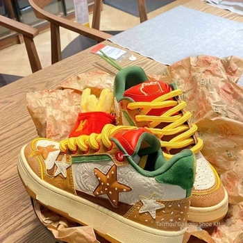 Uniszex vászon sneaker Hamburger Star együttműködés – alacsony felső rész, gumitalp, fűzővel záródó, mindennapi szabadidős stílus