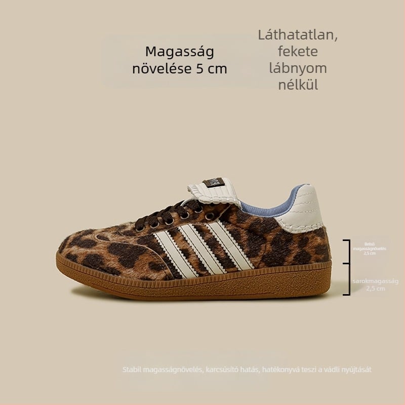 Férfi leopard mintás vászoncipő, alacsony felsőrésszel, tavaszra