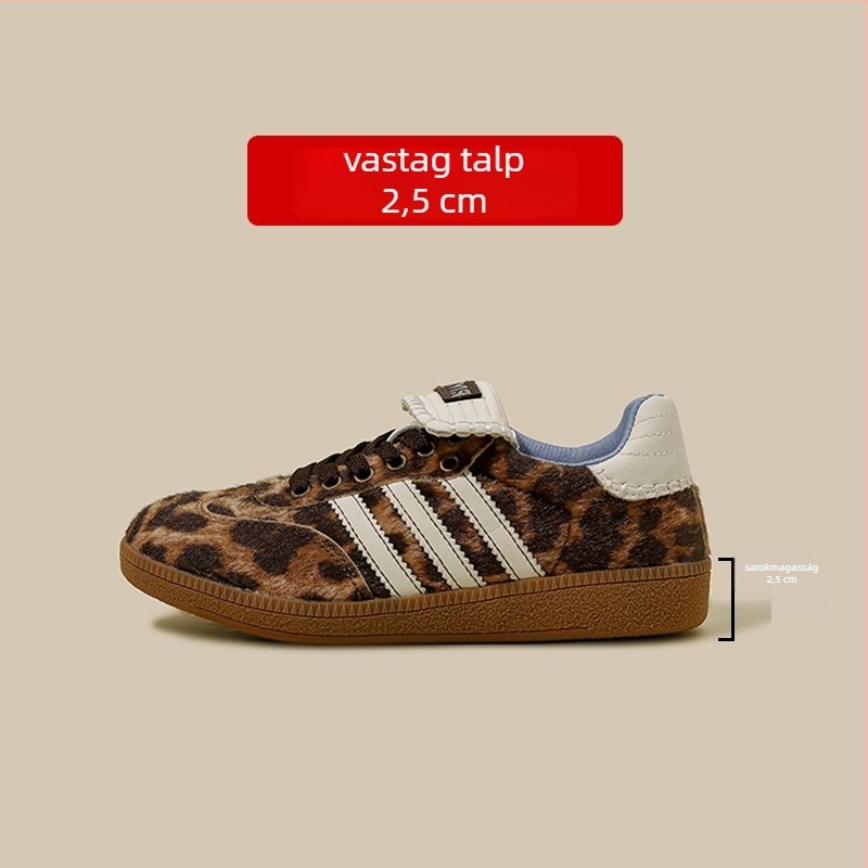 Férfi leopard mintás vászoncipő, alacsony felsőrésszel, tavaszra