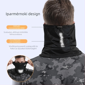 Ice silk kerékpáros arcmaszk kültéri használatra, napsütés elleni védelem, pullover cape stílus, warp szövés