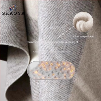 Női gyapjú sálkendő, magas minőségű, termosztikus, warp-kötés, 150 cm szélesség, Shaoya