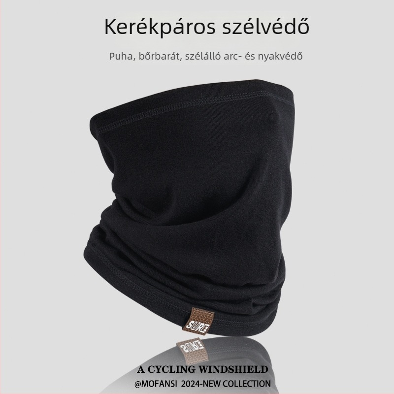 Kerékpáros félarcmaszk napvédő funkcióval, mesterséges pamut anyag, 2025 tavasz