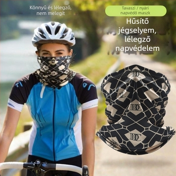 Kerékpáros maszk, poliészter, uniszex, testreszabható