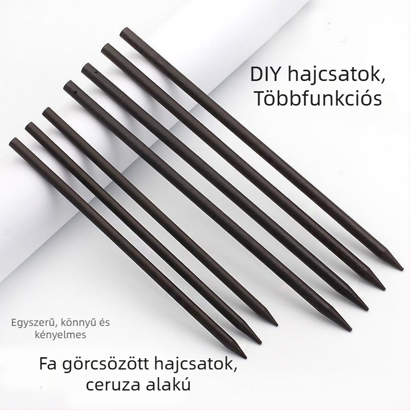 Fából készült hajtű, retro stílusú fejfedő Hanfu-hoz – Anyag: Fa; Stílus: Retro; Kategória: Fejfedő
