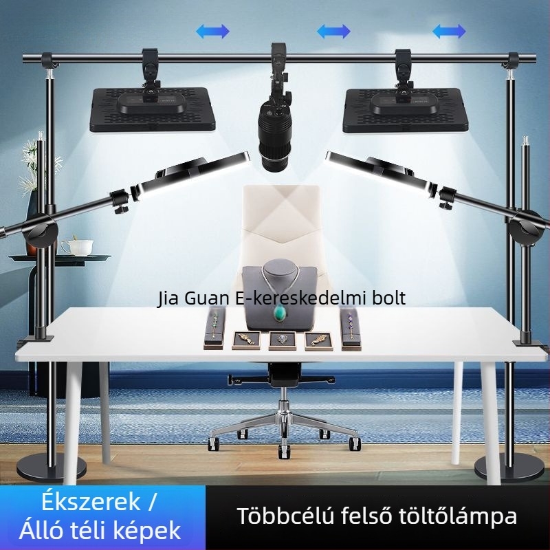 LED töltőfény ékszerfotózáshoz - asztali használat, három színhőmérséklet, 10W alatt