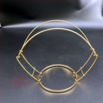 Fejdísz rézből, antik stílus, geometriás váz, elektroplatált felülettel – Billion Hairpin