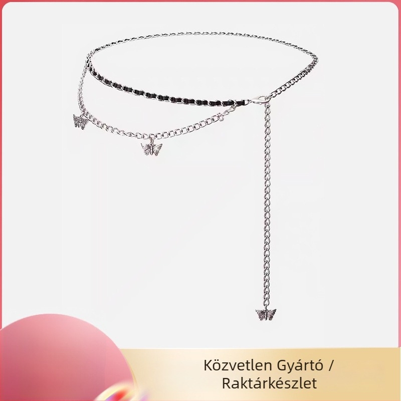 Fém derékszalag nőknek, 105 cm hosszú
