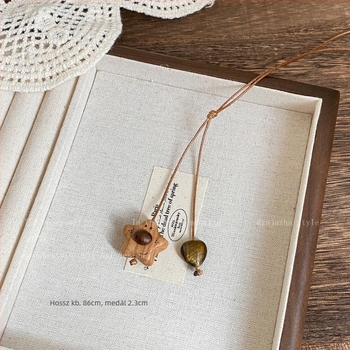 Nyaklánc műgyanta medállal, elektroplating bevonattal, tündér-stílusú, uniszex, 2025 ősz kiadás