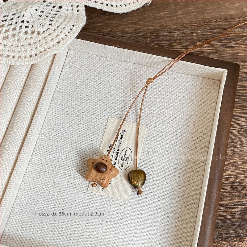 Nyaklánc műgyanta medállal, elektroplating bevonattal, tündér-stílusú, uniszex, 2025 ősz kiadás