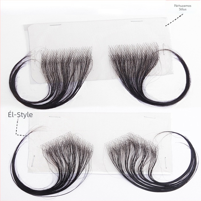 Valódi emberi hajból készült elülső hajvonalú frufni – öntapadós, lélegző, ultra vékony, kézzel font