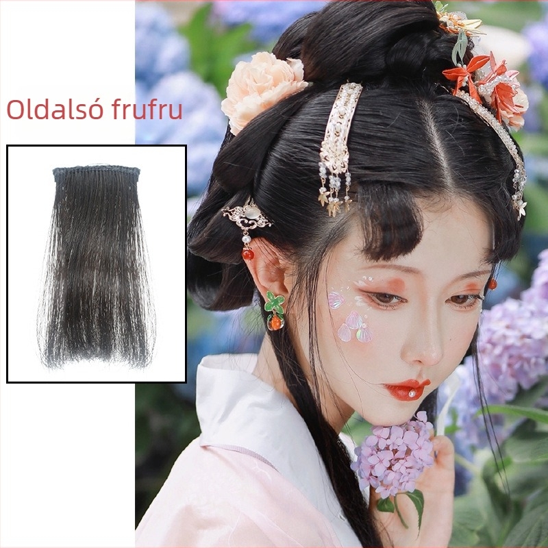 Hanfu paróka Qi frufruval - kézzel készült, magas hőmérsékletű huzal, mechanikus kezelés