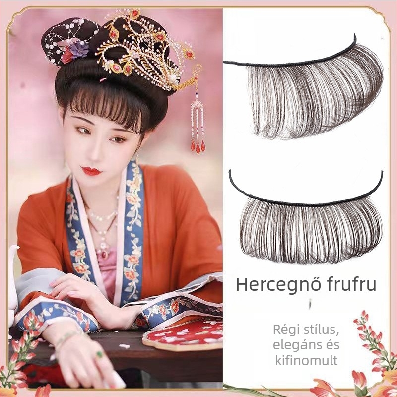 Hanfu paróka Qi frufruval - kézzel készült, magas hőmérsékletű huzal, mechanikus kezelés