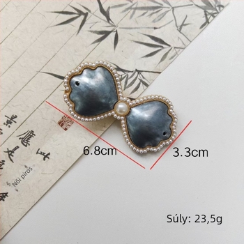 Hajcsat Song brokát stílusban, krémes édes lányos megjelenés; anyag: cinkötvözet; elektropolírozás