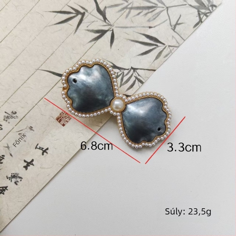 Hajcsat Song brokát stílusban, krémes édes lányos megjelenés; anyag: cinkötvözet; elektropolírozás