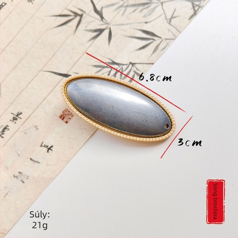 Hajcsat Song brokát stílusban, krémes édes lányos megjelenés; anyag: cinkötvözet; elektropolírozás