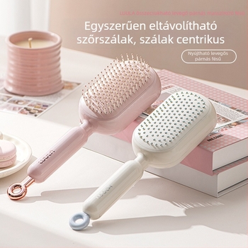 Légpárnás fésű – ABS, teleszkópos kivitel, masszázs funkció, antisztatikus, fejbőr tisztítása