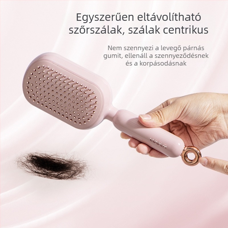 Légpárnás fésű – ABS, teleszkópos kivitel, masszázs funkció, antisztatikus, fejbőr tisztítása