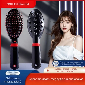 Elektromos masszázs fésű légpárnás, hajápolás, műanyag, Comb Dile
