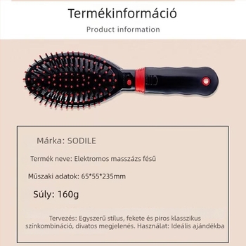 Elektromos masszázs fésű légpárnás, hajápolás, műanyag, Comb Dile