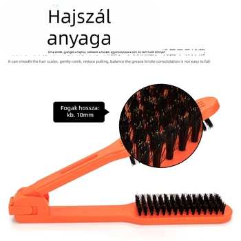 ABS műanyag anti-sztatikus V-alakú hajkefe formázáshoz, egyenesítéshez és göndörítéshez