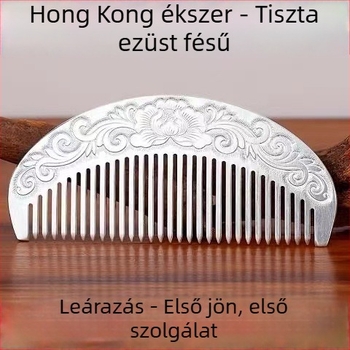 Ötvözetből készült hajkefe, elektroplatált bevonattal, kerek nyél, nemzeti stílus