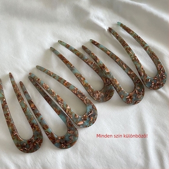 Xinxuan U-formájú hajcsat, koreai stílus, geometriai dizájn, anyag: acetátlemez