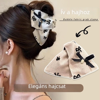 Gripper hajcsat francia masni stílusban | Szövet anyag | Kéziműves | Nőknek | 2025 tavasz