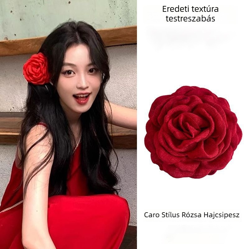 Női hajcsipesz Shark Clip, textil anyagból, kézzel készített, koreai stílusú fejfedő