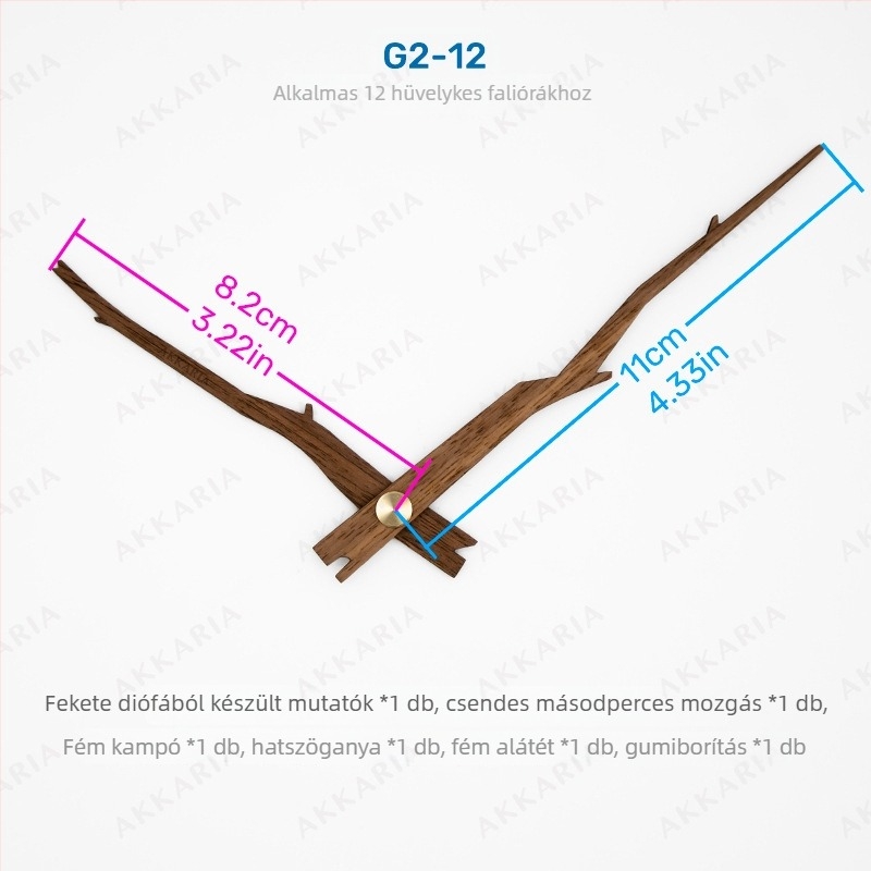 DIY keresztszemes kvarc óra készlet, halk működés, mutatóóra, fa központi alkatrészek, csomag 50, AKKARIA, testreszabható, modern egyszerű stílus